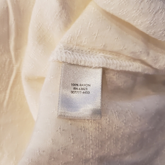 NWT CJ Banks Cream White Long Sleeve Women's Plus Sized Tunic Size 2x - Picture 8 of 9